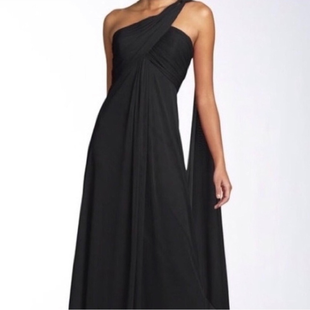 Alex Evening Goddess One Shoulder Scarf Formal / Prom Dress